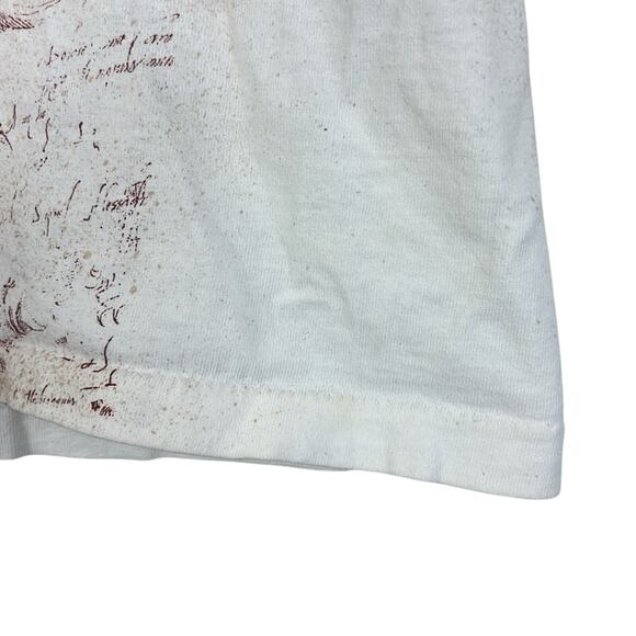 Vintage 90s Wildwood Productions Michelangelo Graphic Tee Mens XL White Hipster - Picture 5 of 7